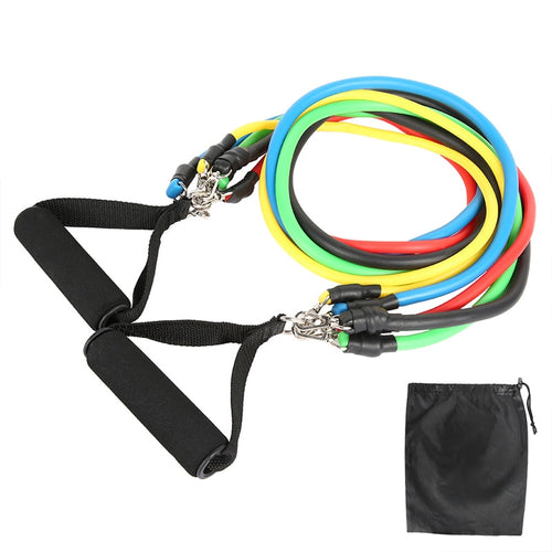 11pcs Fitness Pull Rope Resistance Bands Latex Strength