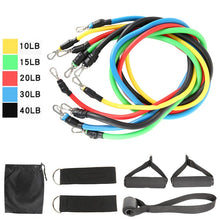 Load image into Gallery viewer, 11pcs Fitness Pull Rope Resistance Bands Latex Strength